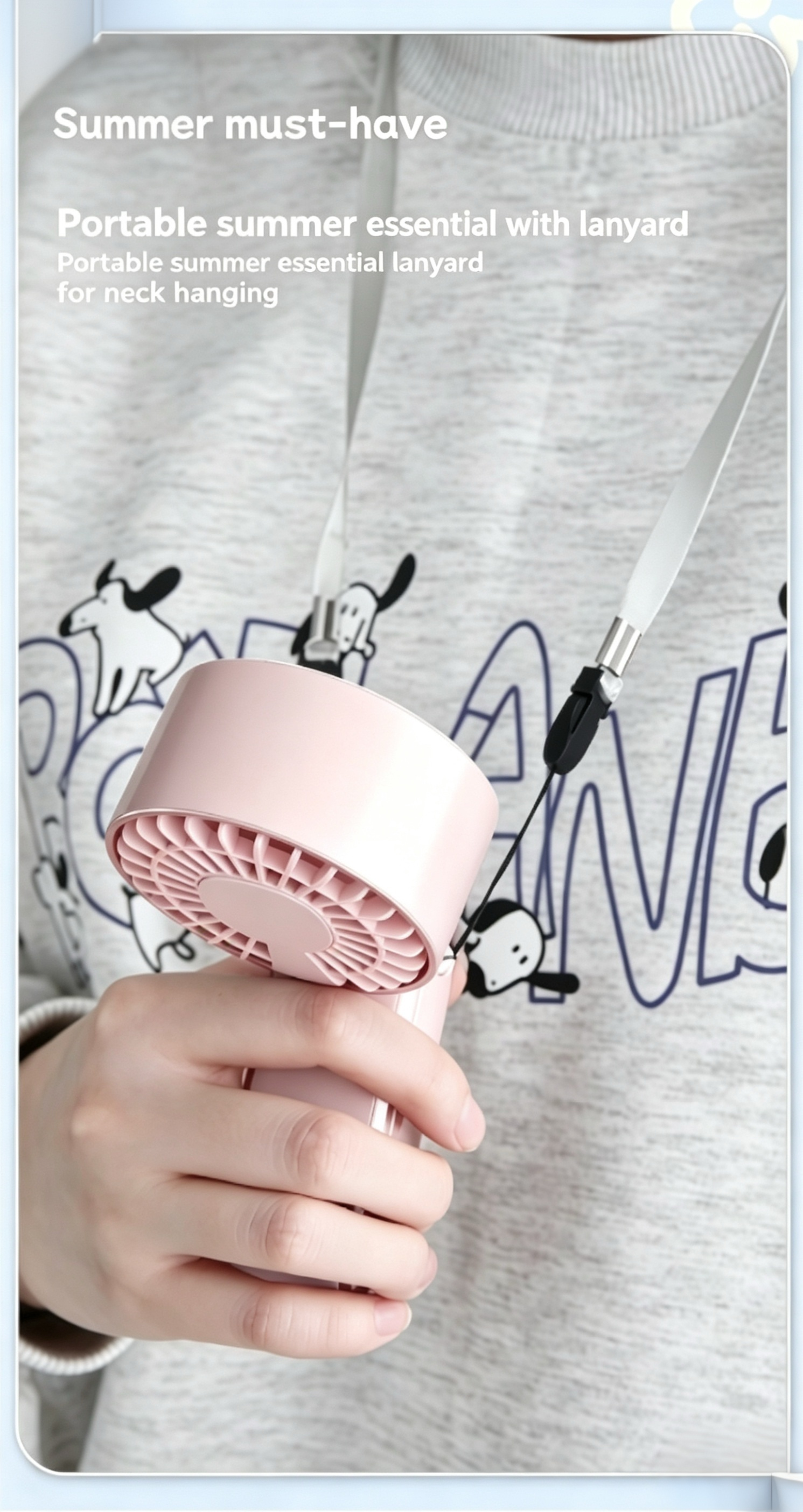 ⚡Mini handheld fan⚡3-Speed USB Charging Small fan with strong airflow! Includes a Type-C charging cable.Your ultimate outdoor cooling companion for summer!