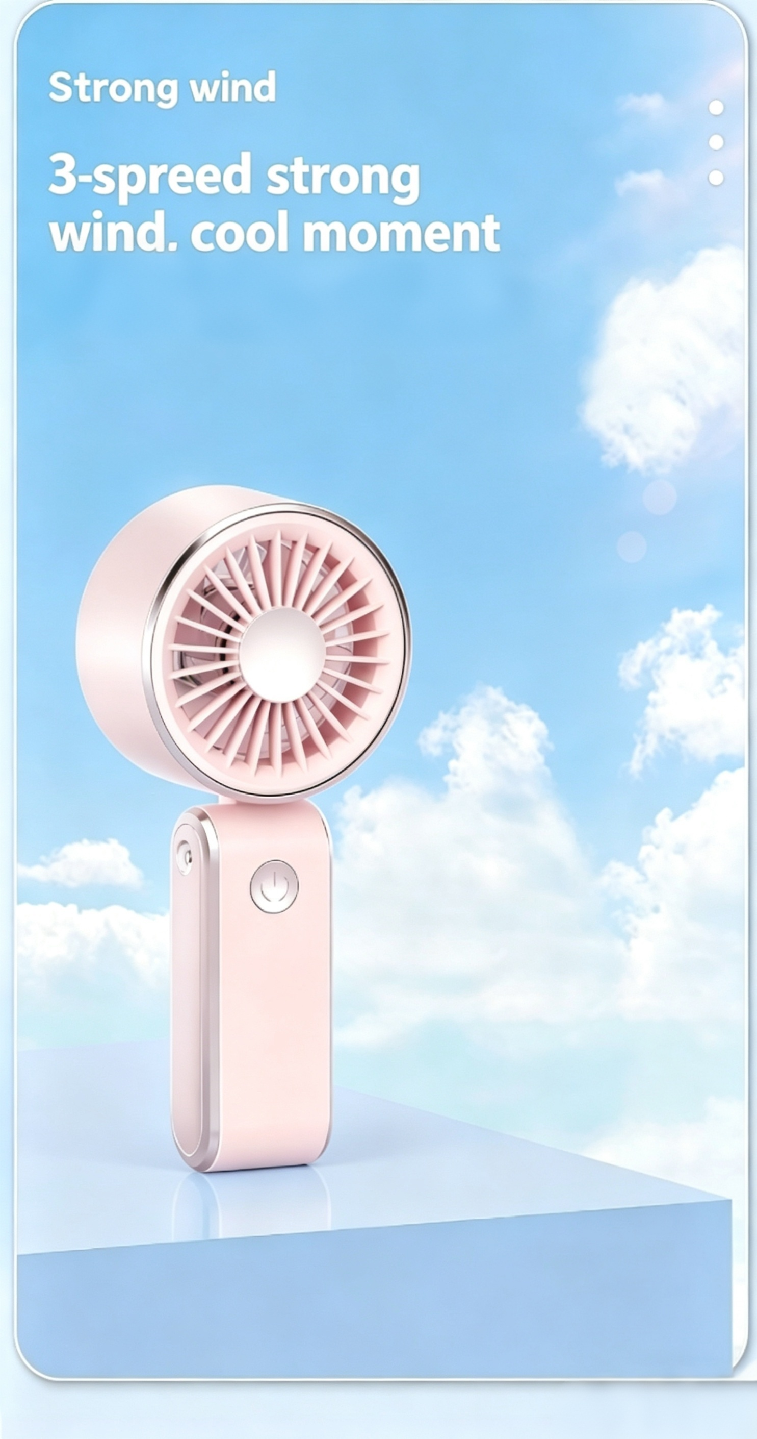 ⚡Mini handheld fan⚡3-Speed USB Charging Small fan with strong airflow! Includes a Type-C charging cable.Your ultimate outdoor cooling companion for summer!