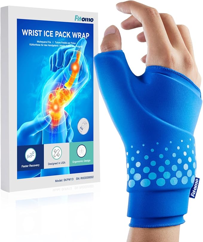 3D Ergonomic Wrist Ice Pack Wrap – Pro Cold & Hot Compression Therapy for Instant Pain Relief