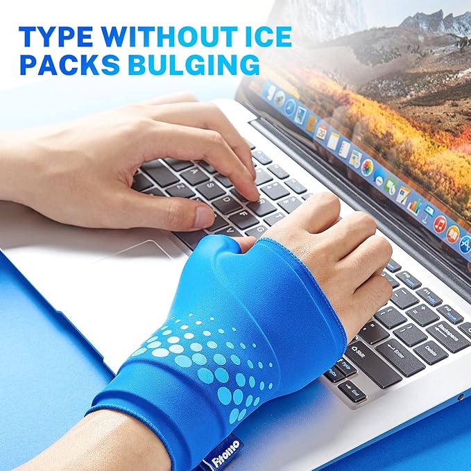 3D Ergonomic Wrist Ice Pack Wrap – Pro Cold & Hot Compression Therapy for Instant Pain Relief