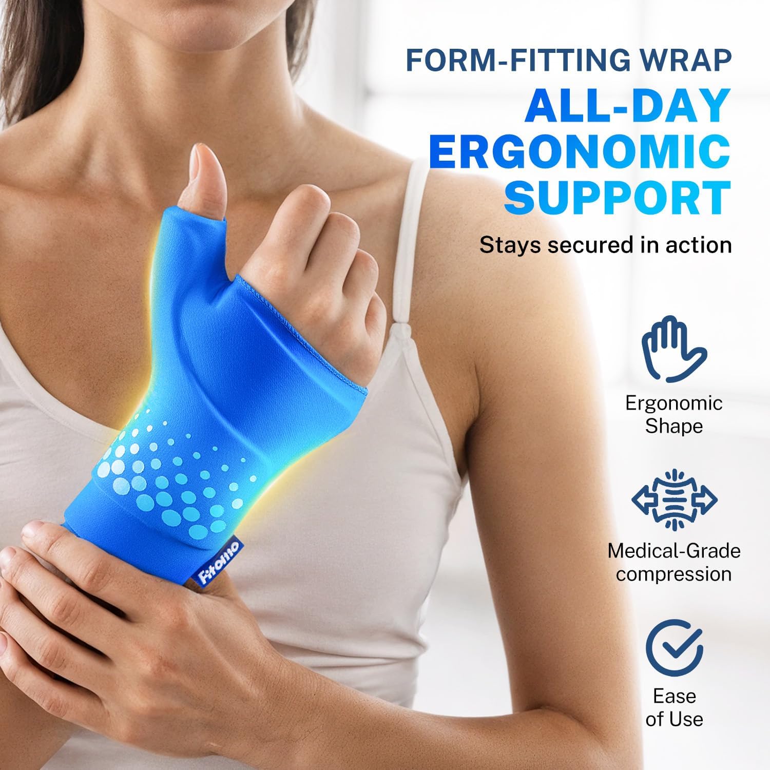 3D Ergonomic Wrist Ice Pack Wrap – Pro Cold & Hot Compression Therapy for Instant Pain Relief
